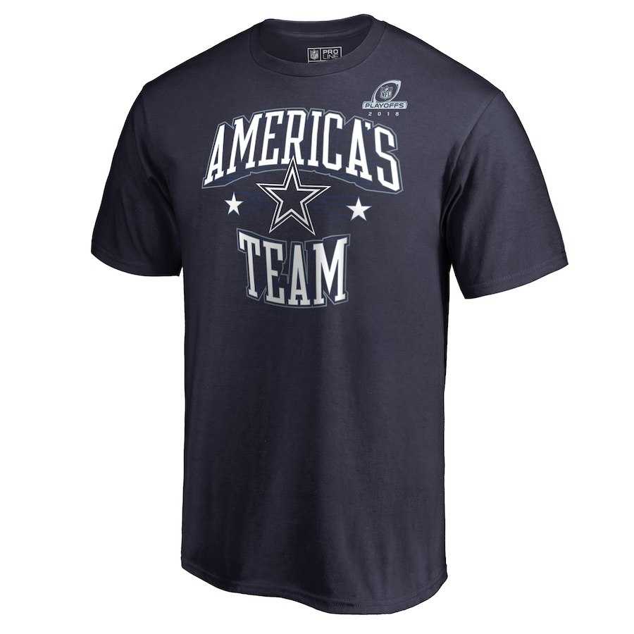 Men's Cowboys Navy 2018 NFL Playoffs America's Team T-Shirt,We sell and wholesale Men's Cowboys Navy 2018 NFL Playoffs America's Team T-Shirt on line form chian!